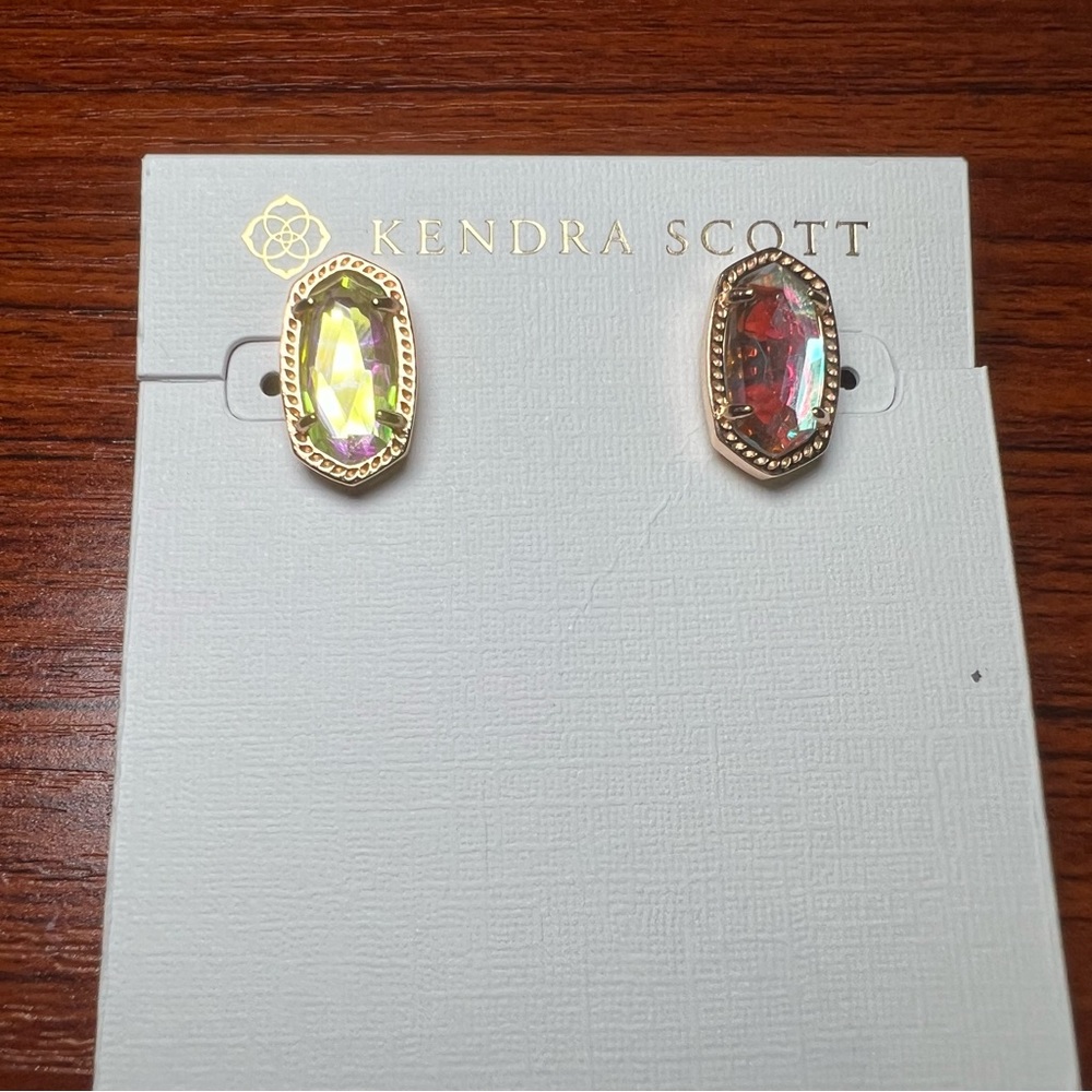 Kendra Scott Rose Gold Ellie Dichroic Earrings